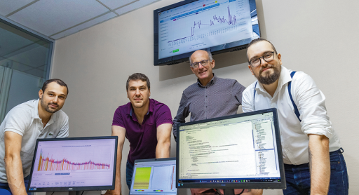 Nicolas Saubin, ASTRIIS President, Pierre Arquier, Senior Fullstack Developer, Pascal Gain, CCO, & Paul Roy, CTO © J.-M. Blache
